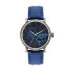 Marvel Comics Black Panther Men's Vintage Leather Watch, Size: Large, Blue