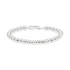 Sterling Silver Bead Bracelet, Women's, Size: 8, White