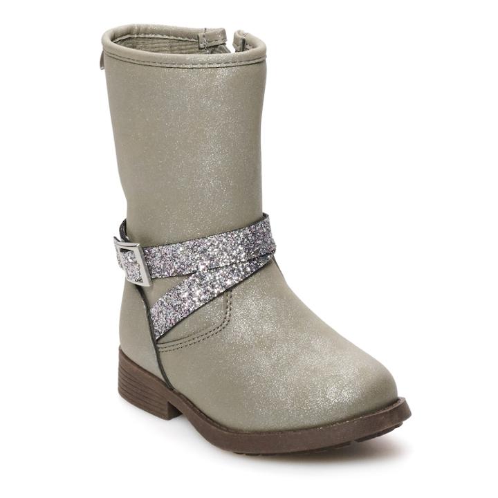Oshkosh B'gosh&reg; Toddler Girls' Sparkle Boots, Size: 5 T, Grey