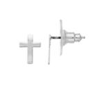 Lc Lauren Conrad Silver Tone Nickel Free Cross Stud Earrings, Women's