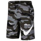 Men's Nike French Terry Camouflage Shorts, Size: Large, Grey