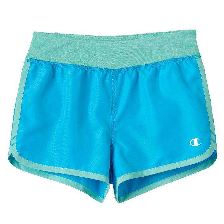 Girls 4-6x Champion Dolphin Hem Running Shorts, Girl's, Size: 5, Dark Blue