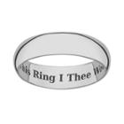 Sweet Sentiments Sterling Silver Wedding Ring, Women's, Size: 8, Grey