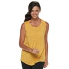 Women's Croft & Barrow&reg; Pleated Swing Tank, Size: Xl, Gold