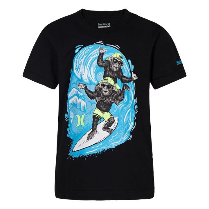 Boys 4-7 Double Trouble Surfing Monkey Graphic Tee, Size: 4, Black