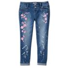 Girls 7-16 So&reg; Standout Stretchy Rolled Cuff Ankle Pants, Girl's, Size: 14, Med Blue