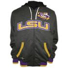 Men's Franchise Club Lsu Tigers Power Play Reversible Hooded Jacket, Size: Xl, Grey