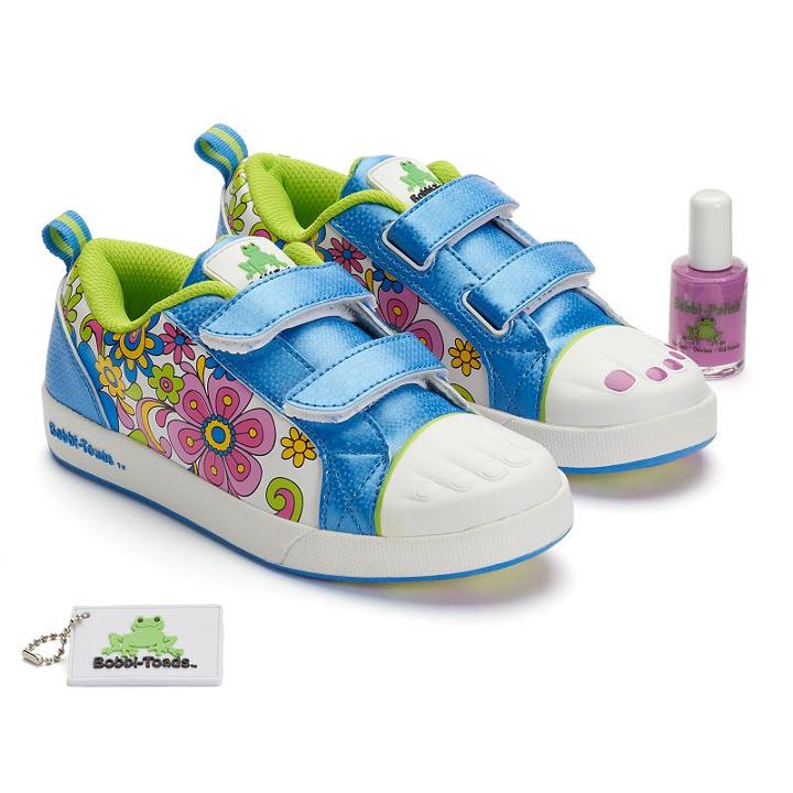 Bobbi-toads Jacjac Girls' Paintable Sneakers With Nail Polish, Girl's, Size: Medium (11), Blue