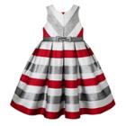 Girls 7-16 & Plus Size American Princess Metallic Striped Dress, Size: 8, Red