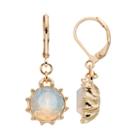 Lc Lauren Conrad Opaque Circle Drop Earrings, Women's, White