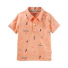 Boys 4-12 Oshkosh B'gosh&reg; Patterned Polo Shirt, Size: 10, Melon Sorbet