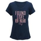 Juniors' New England Patriots Found Love Tee, Women's, Size: Medium, Blue (navy)