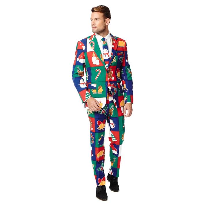 Men's Opposuits Slim-fit Holiday Novelty Suit, Size: 36 - Regular, Multi