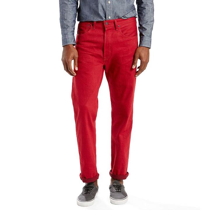 Men's Levi's&reg; 501&reg; Original Shrink-to-fit Jeans, Size: 44x30, Red