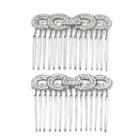Elle&trade; 2-pc. Rhinestone Side Comb Hair Pieces, Silver