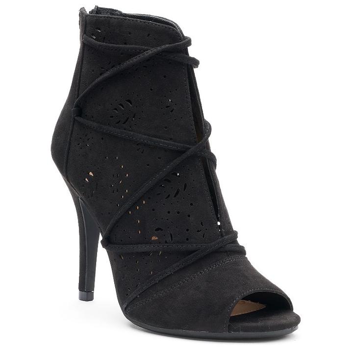 Lc Lauren Conrad Lily Women's High Heel Ankle Boots, Size: 8, Black