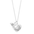 Disney's Cinderella Silver Plated Keep Believing Carriage Charm Necklace