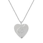 Sterling Silver Initial Heart Locket, Women's, Size: 18, Grey