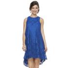 Women's Zac And Rachel Sleeveless Daisy Floral Lace Dress, Size: Large, Blue Other