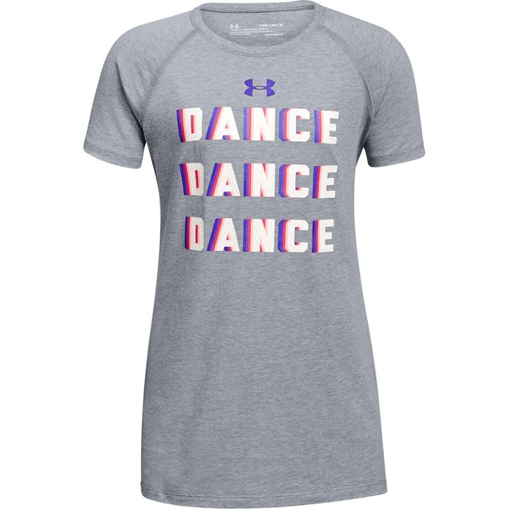 Girls 7-16 Under Armour Dance Dance Dance Tee, Size: Medium, Med Grey