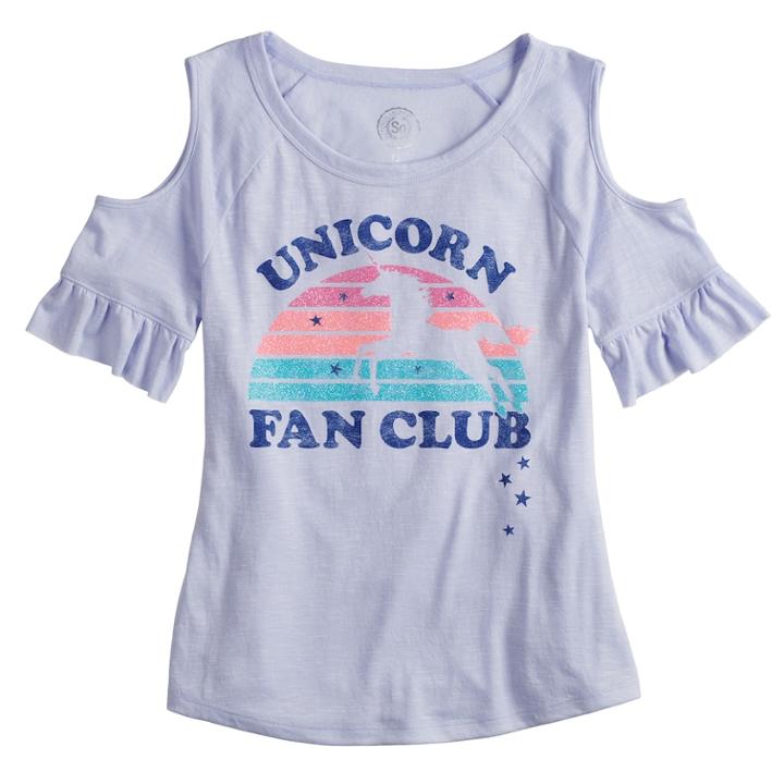 Plus Size Girls 7-16 So&reg; Cold-shoulder Top, Size: 18 1/2, Lt Purple