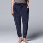 Plus Size Simply Vera Vera Wang Midnight Moon Jogger Pant, Women's, Size: 3xl, Light Blue