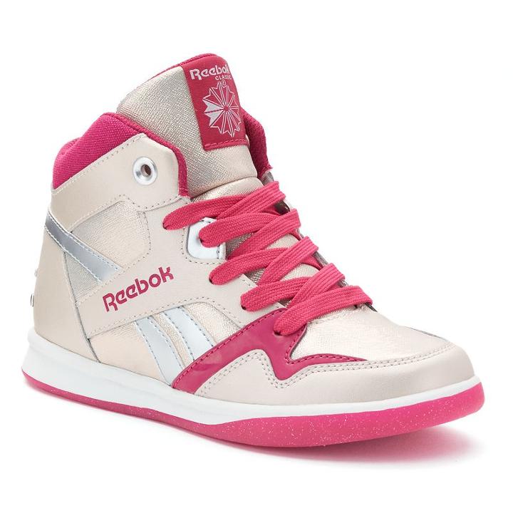 Reebok Street Stud Mid Girls' Athletic Shoes, Girl's, Size: Medium (11), Light Pink