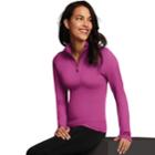 Women's Maidenform Sport Base Layer Seamless Half-zip Top, Size: Small, Dark Pink