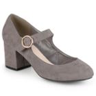 Journee Collection Harlo Women's Mary Jane Heels, Girl's, Size: 7, Grey