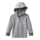 Boys 4-7 No Retreat Multi-striped 1/4-zip French-terry Hooded Pullover, Boy's, Size: 4, Grey