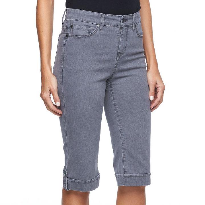 Women's Gloria Vanderbilt Jordyn Skimmer Jean Capris, Size: 16, Blue Other