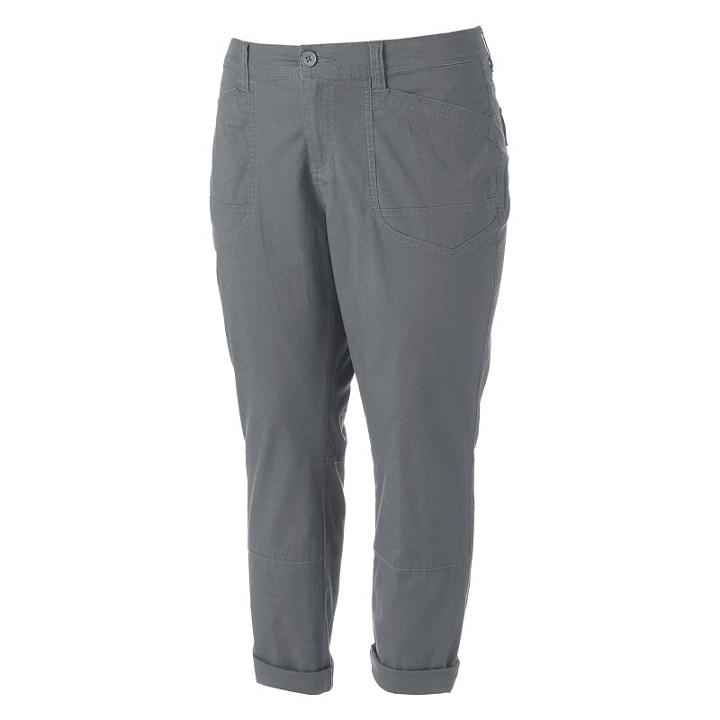 Juniors' Plus Size Unionbay Midori Twill Ankle Pants, Girl's, Size: 20 W, Light Grey