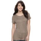 Women's Apt. 9&reg; Essential Crewneck Tee, Size: Medium, Dark Beige