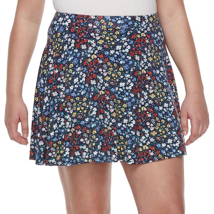 Juniors' Plus Size So® Skater Skirt, Girl's, Size: 2xl, Blue