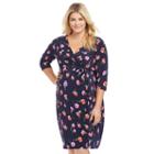 Plus Size Maternity Oh Baby By Motherhood&trade; Faux-wrap Dress, Women's, Size: 3xl, Ovrfl Oth