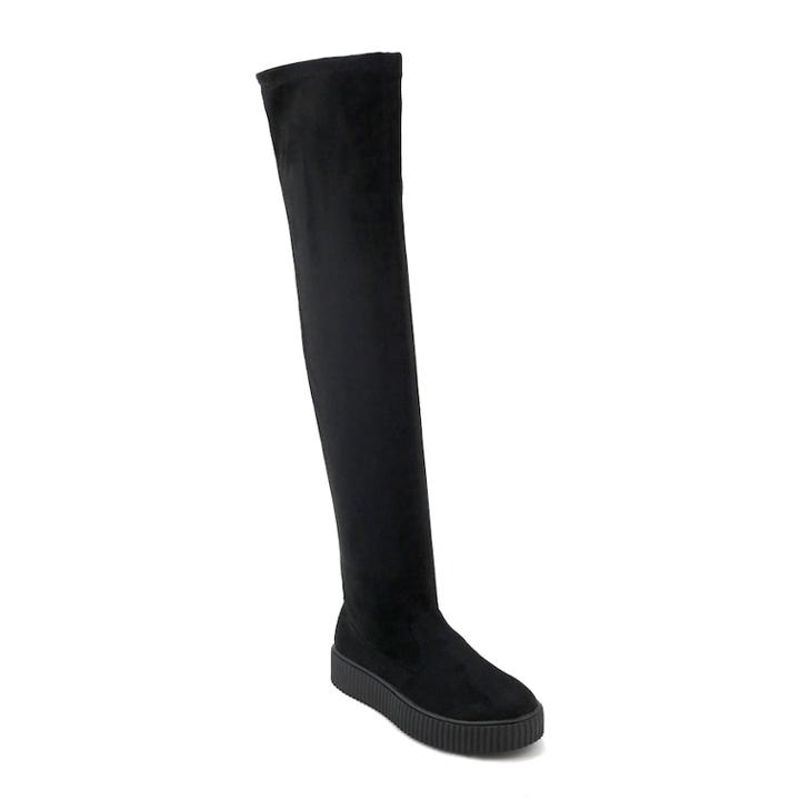 Olivia Miller Holbrook Women's Velvet Over-the-knee Boots, Size: 5.5, Black