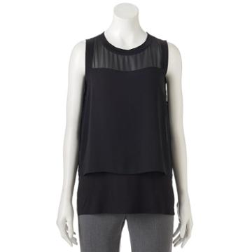 Women's Olivia Sky Popover Tank, Size: Large, Black