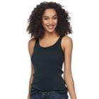 Women's Sonoma Goods For Life&trade; Essential Ribbed Tank, Size: Xxl, Black