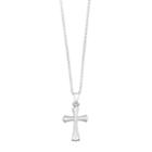 Primrose Sterling Silver Scalloped Cross Pendant, Women's, Size: 18
