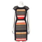 Women's Ronni Nicole Colorblock Striped Sheath Dress, Size: 8, Ovrfl Oth