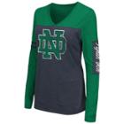 Women's Campus Heritage Notre Dame Fighting Irish Distressed Graphic Tee, Size: Large, Dark Blue