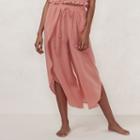 Women's Lc Lauren Conrad Beach Shop Envelope-hem Capri Pants, Size: Medium, Lt Orange