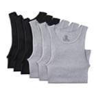 Men's Hanes 6-pack Ultimate Dyed A-shirts, Size: Small, Black