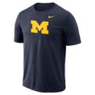 Men's Nike Michigan Wolverines Logo Tee, Size: Xxl, Blue (navy)