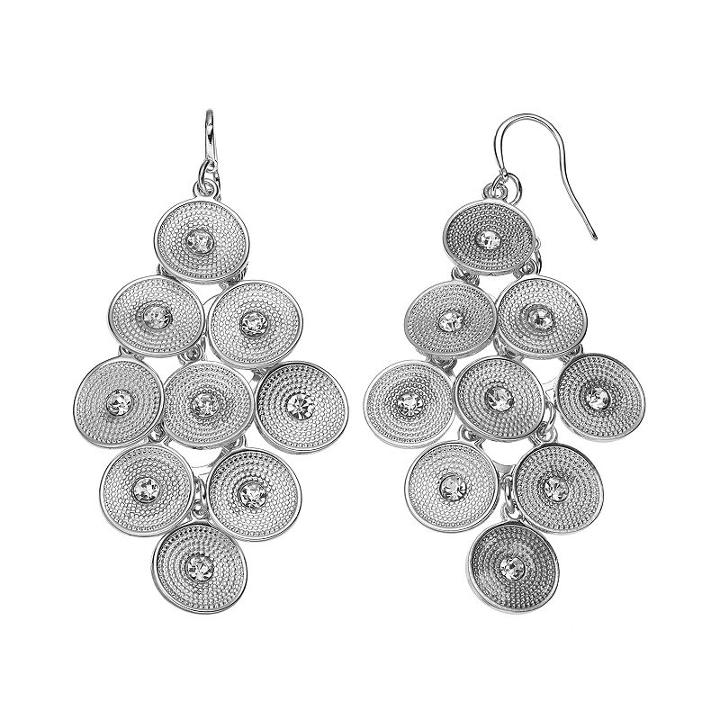 Jennifer Lopez Textured Disc Kite Earrings, Women's, Multicolor