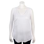 Juniors' Plus Size Grayson Threads Burnout Tank Top, Girl's, Size: 2xl, White