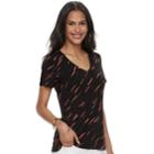 Women's Apt. 9&reg; Essential V-neck Tee, Size: Xs, Med Pink