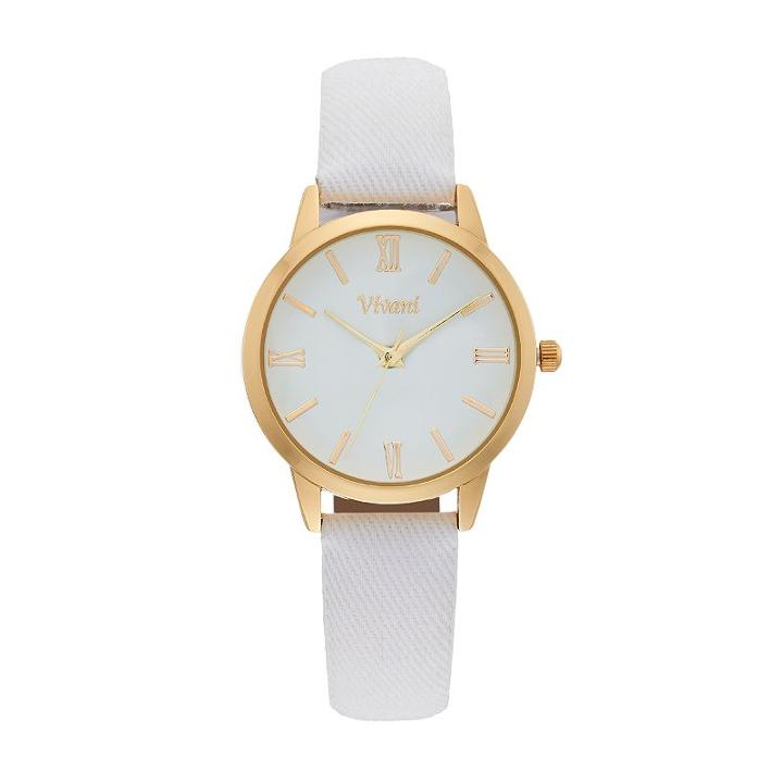 Vivani Women's Denim Watch, Size: Small, White