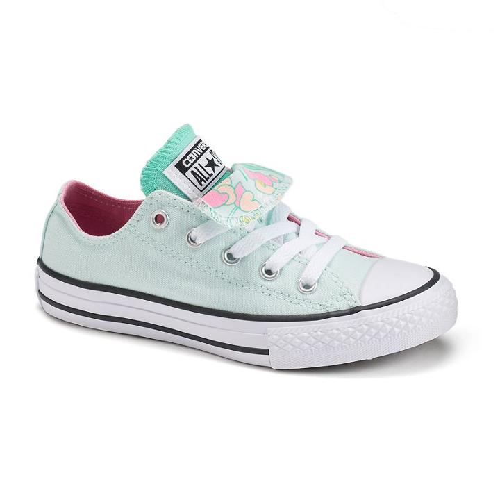 Kid's Converse Chuck Taylor All Star Print Double-tongue Shoes, Size: 11, Green