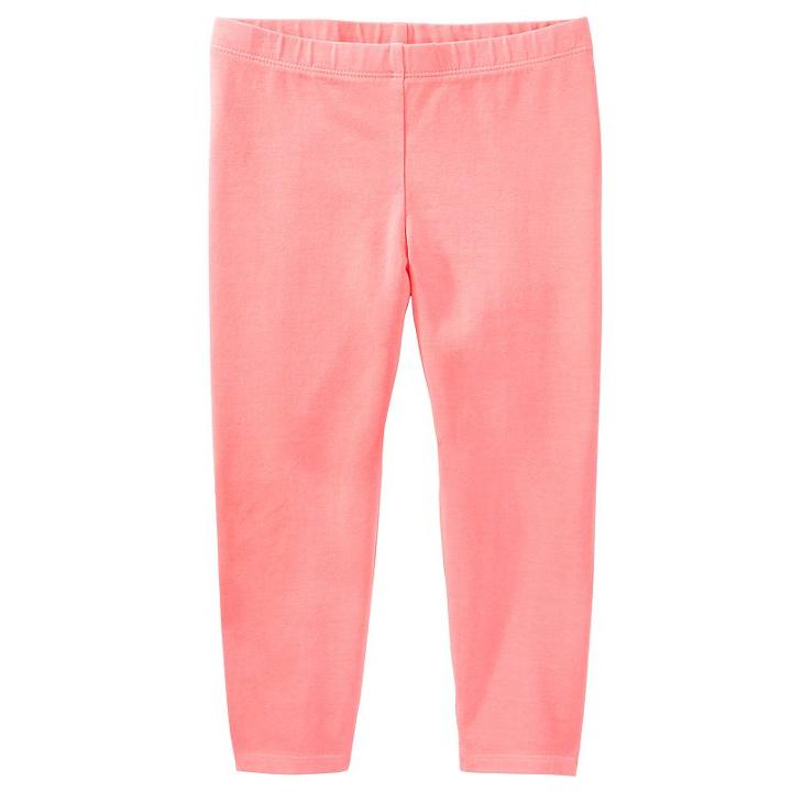 Girls 4-8 Oshkosh B'gosh&reg; Solid Crop Leggings, Girl's, Size: 7, Orange
